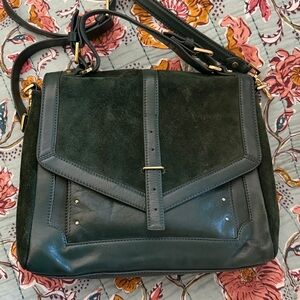 Tory Burch Medium 797 Hunter Green Leather Satchel